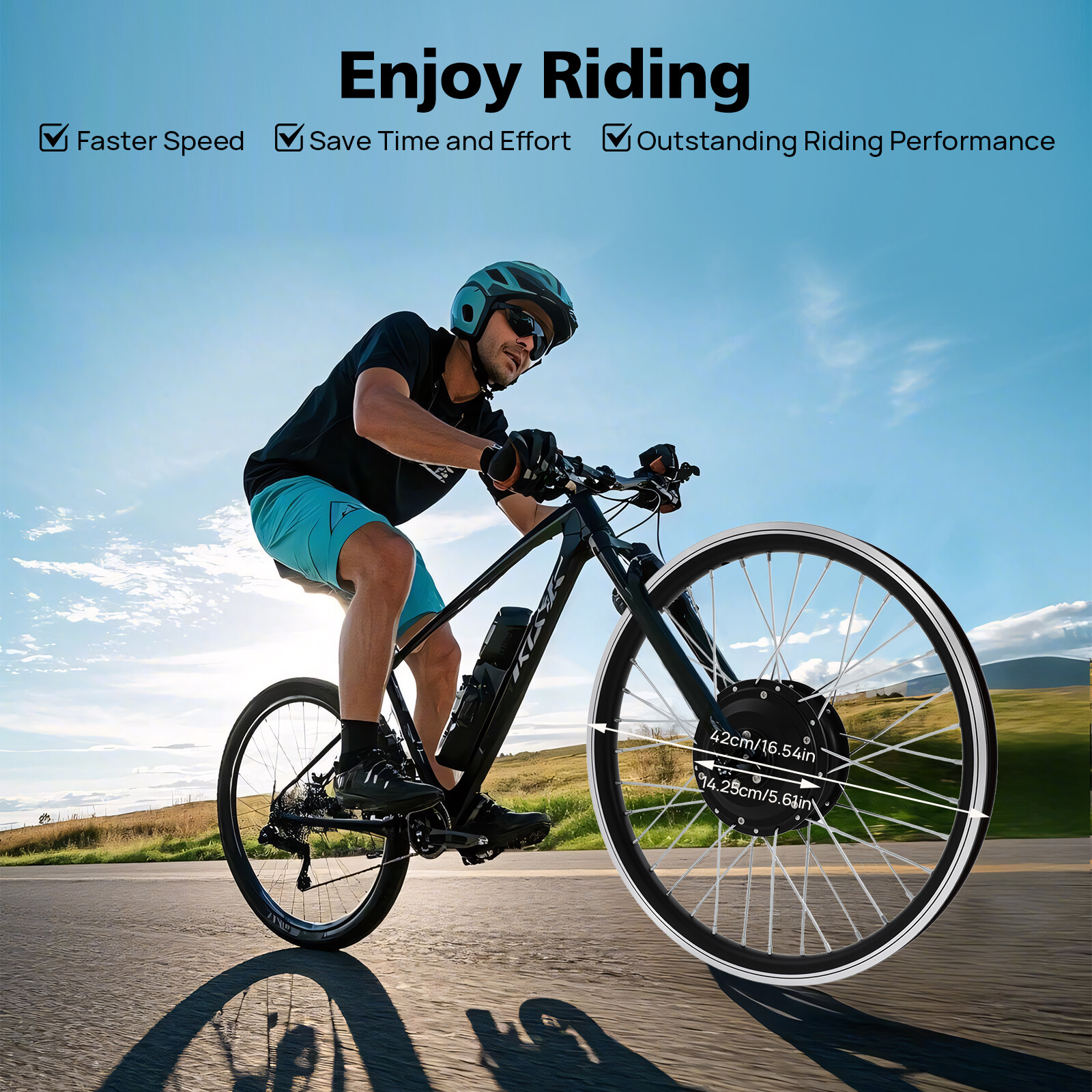 Electric Bike Front Wheel Kit,20 Inch Front Wheel Ebike Conversion Kit 36V