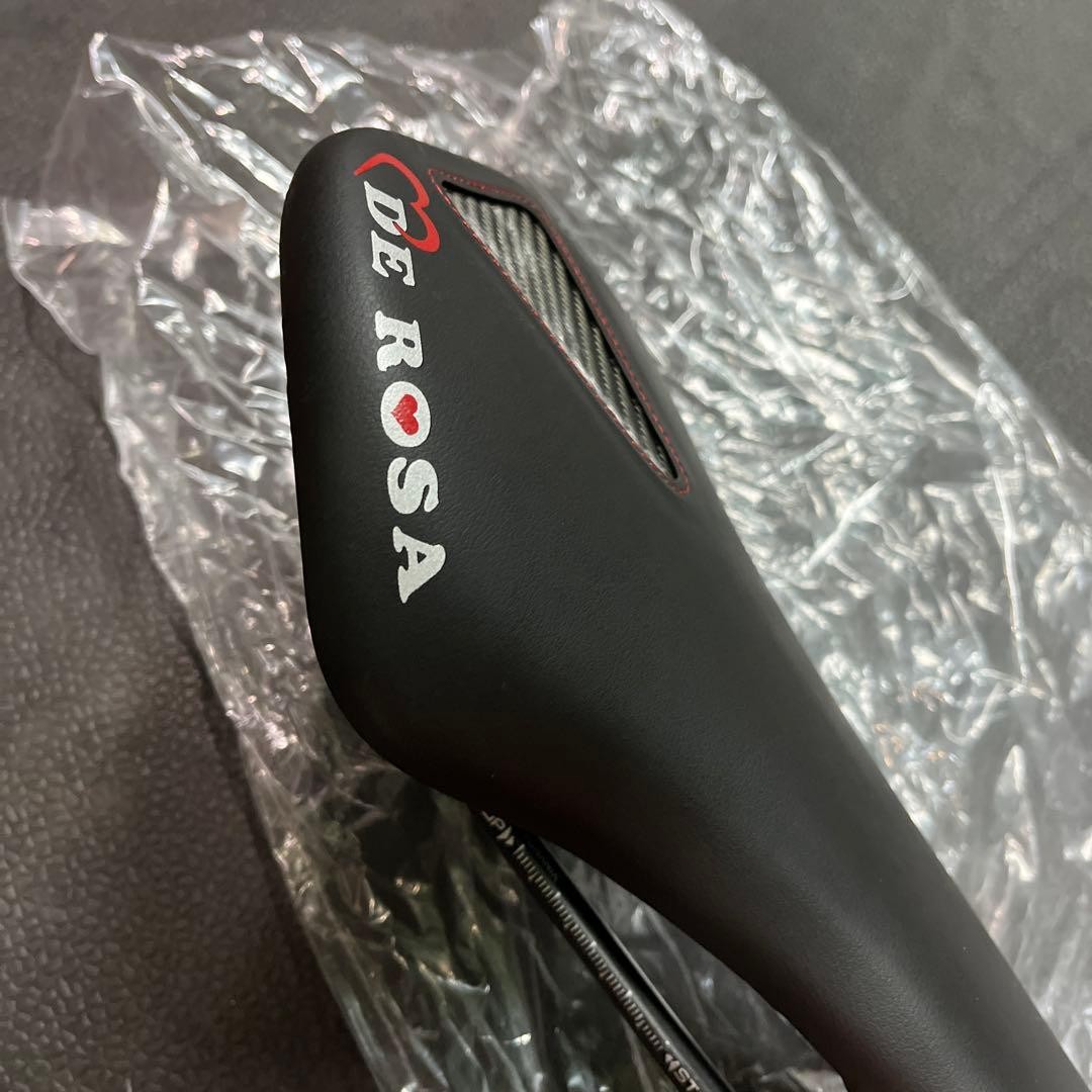 DE ROSA Carbon Panel Saddle Lightweight Black Synthetic Leather New