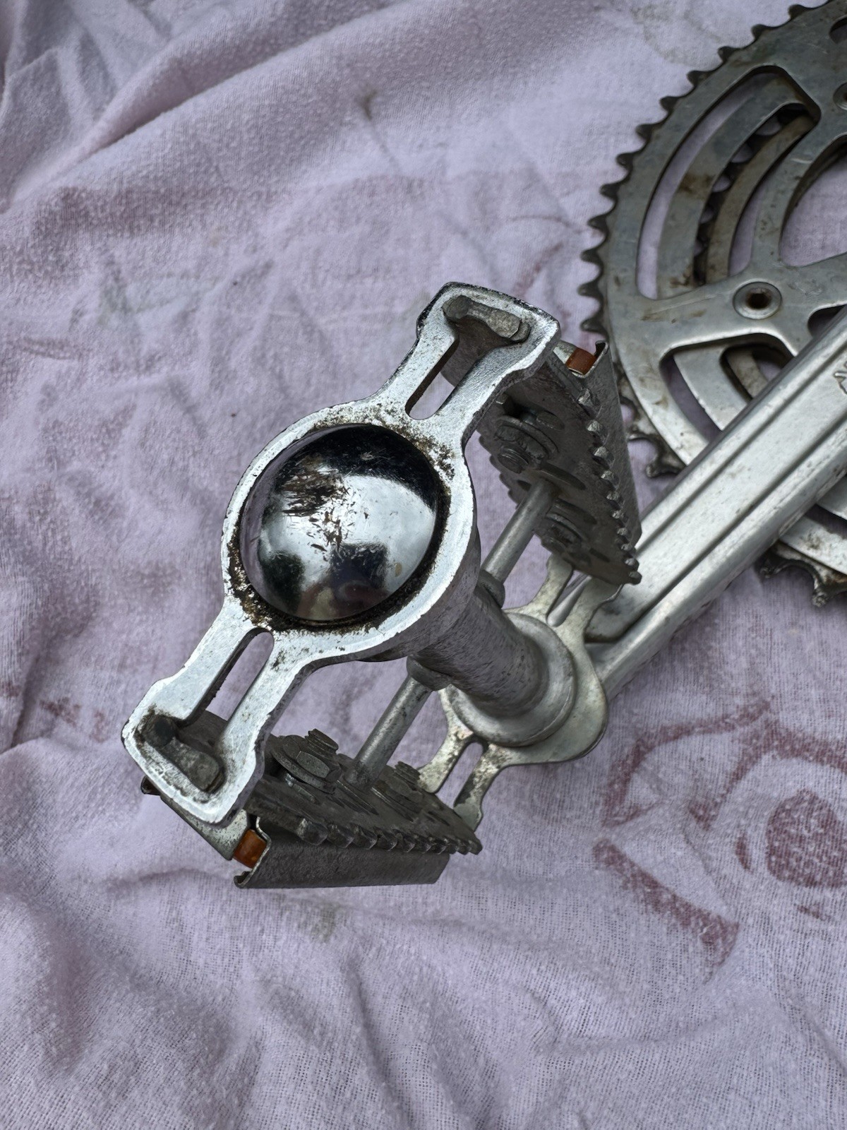 Nervar Crankset Square Taper 170 54/40 50.4 BCD Schwinn Vintage Bicycle Touring