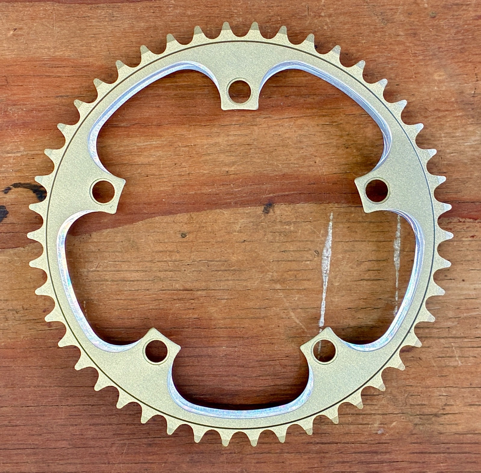 New Chainring 46 tooth 3/32″ 130 bcd Single Ring / Fixed Bronze Gold Color Asia