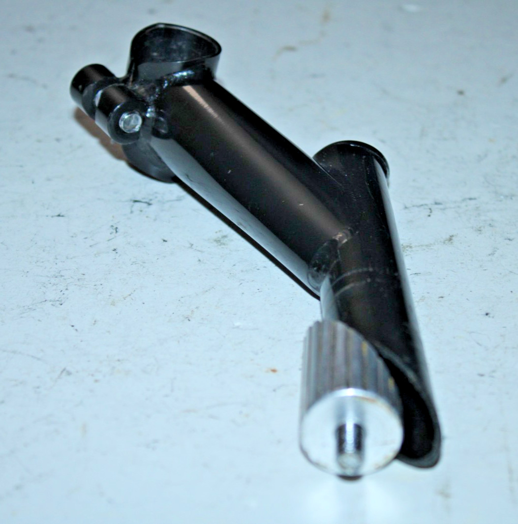 Vintage CL Black 25.4mm MTB Quill Stem 100mm 57º Rise Chromoly Steel Hybrid Road