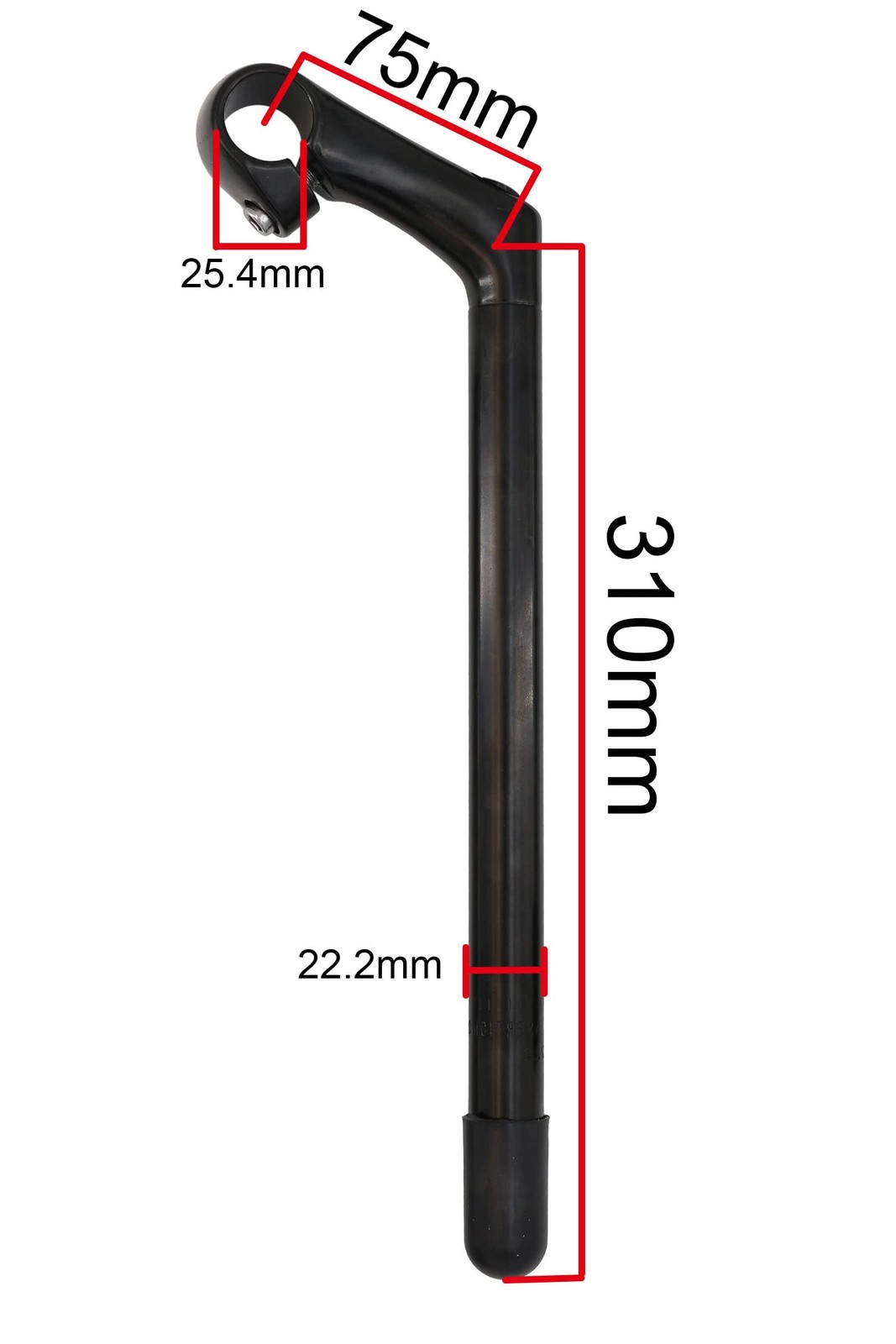 Long Quill Stem, Alloy Aluminum 75mm Bike Handlebar Stem 310 Tube Extension f…