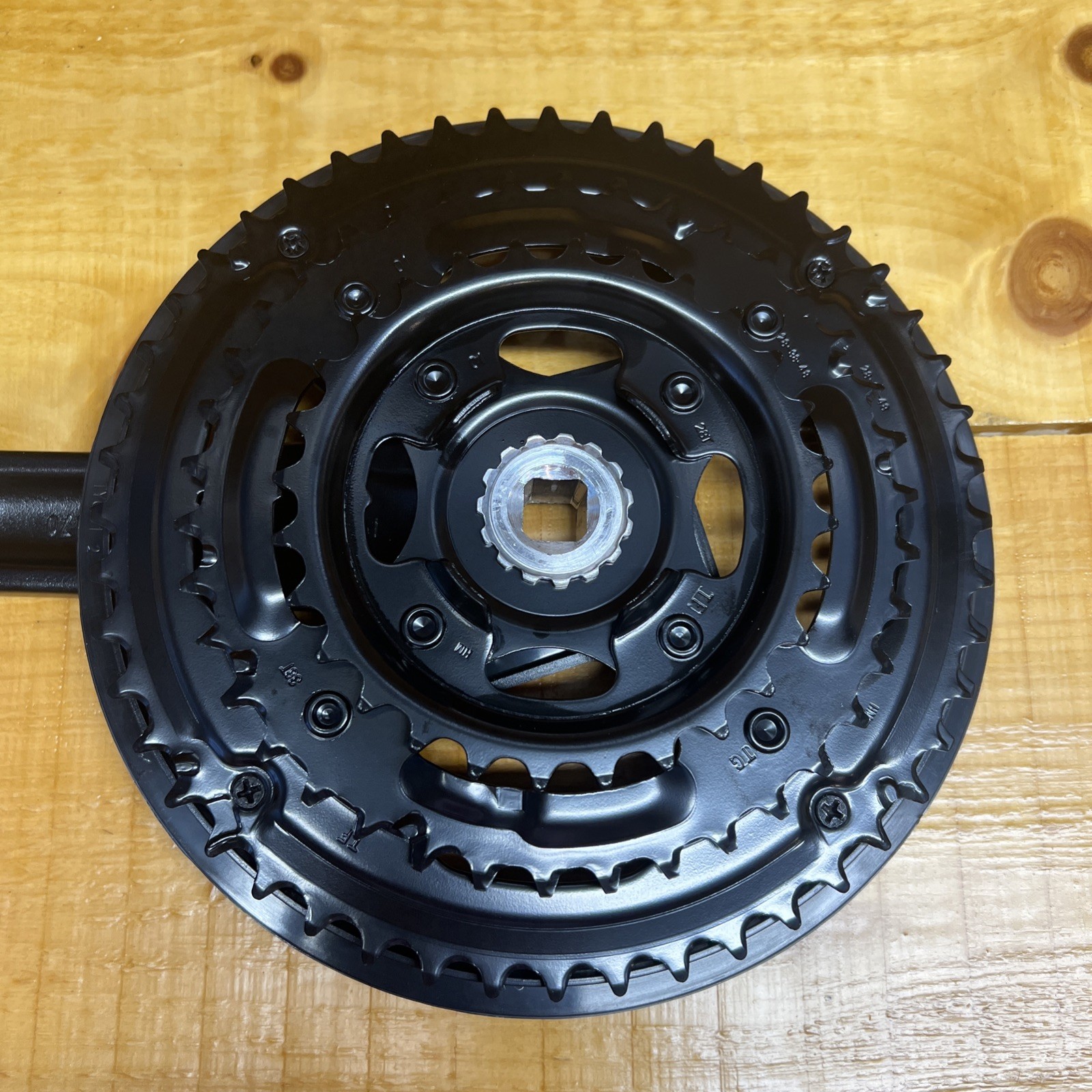 Sunlite Alloy Triple Crankset 170mm, 48/38/28T Aluminum, JIS Square Taper: NO BB