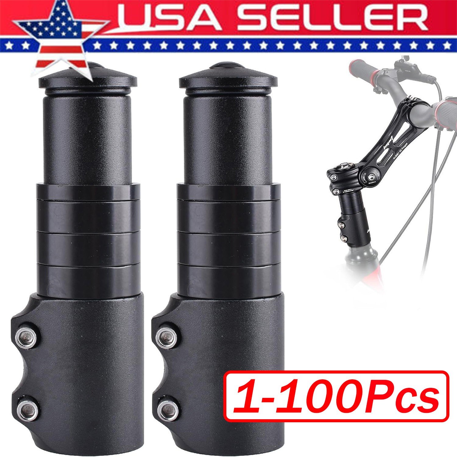 Mountain Bike Handlebar Front Fork Stem Riser Extender Extension Head Up Adaptor