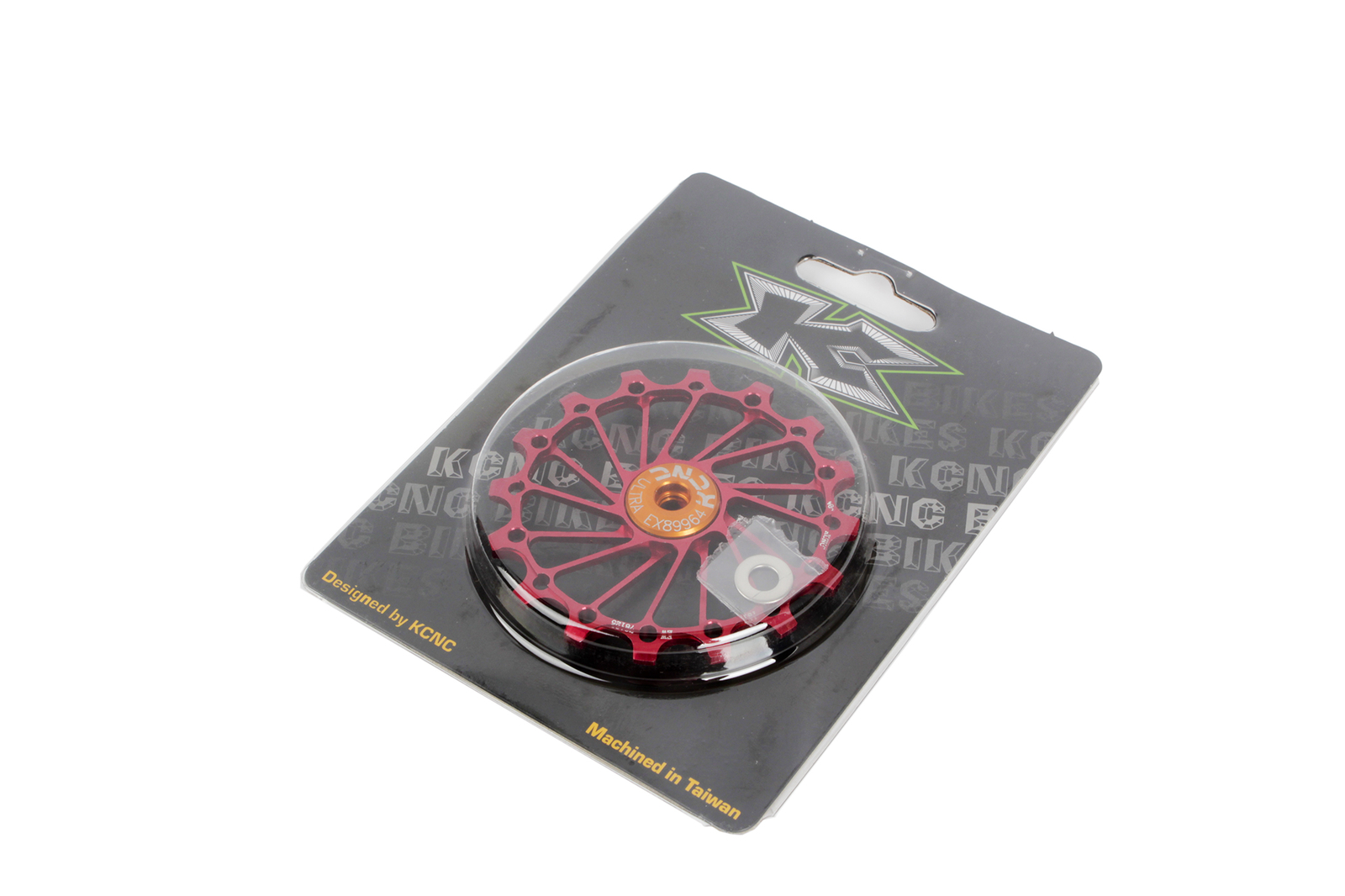 KCNC Road MTB Bike Derailleur Oversized Pulley Sealed Bearing 16T Red