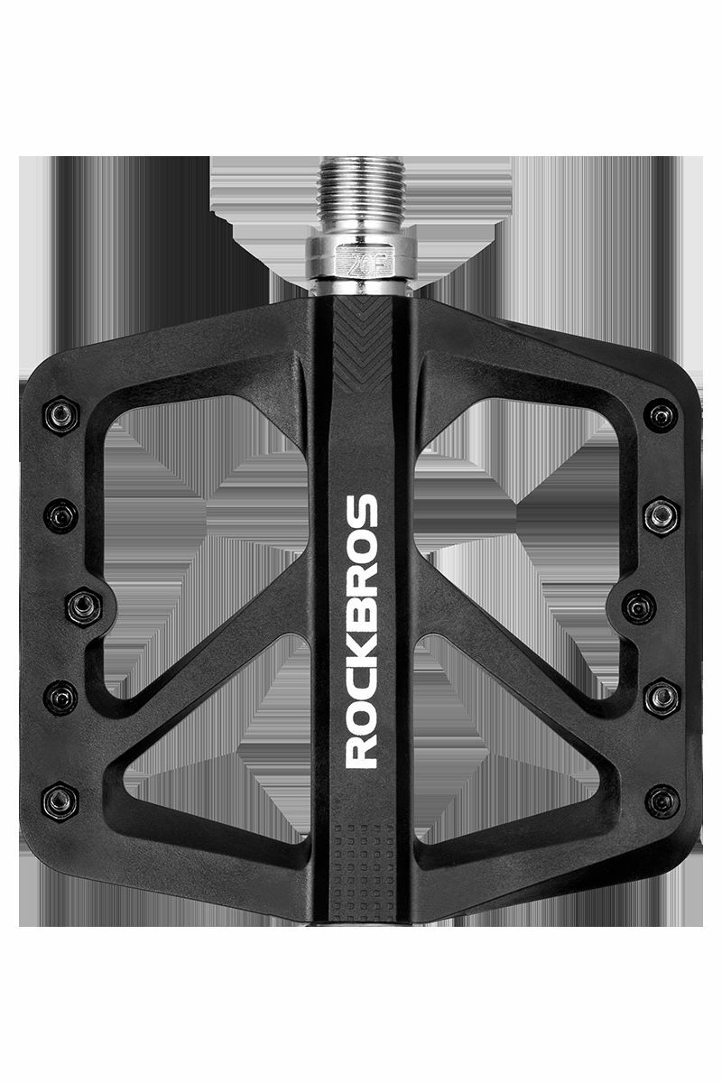 ROCKBROS Mountain Bike Nylon Pedals Endure Light Flat Platform DU Bearing 9/16″
