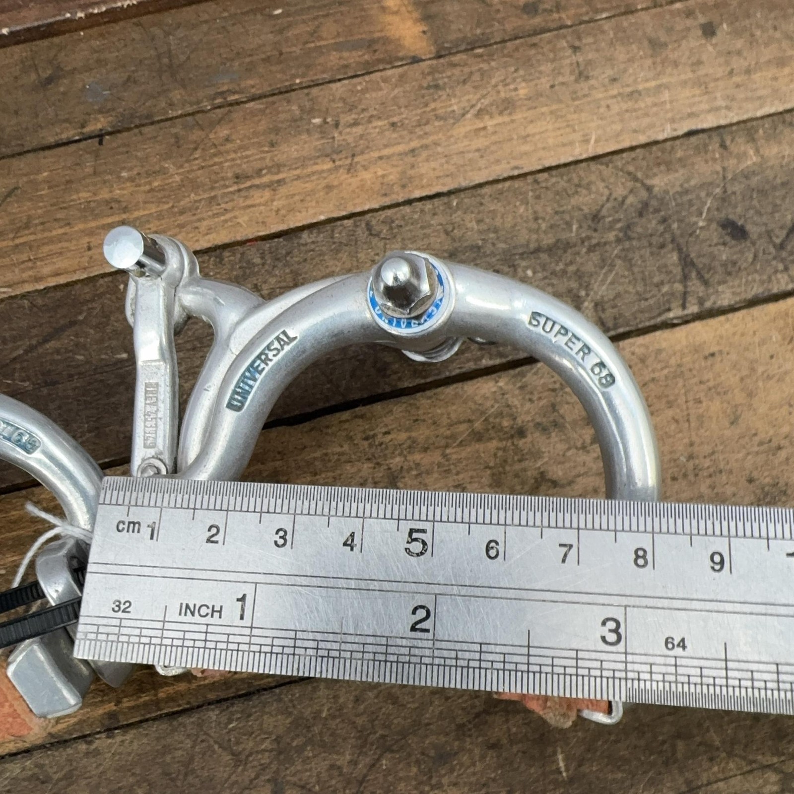Vintage Universal Super 68 Caliper Brakes Set Silver Road Bike Side Pull Italy