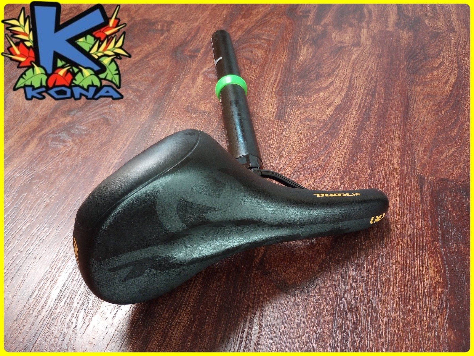 2019 Kona Lanai Saddle Seat MTB W/ Bar + Stopper 10.5 Inch Black Kona Bike Seat