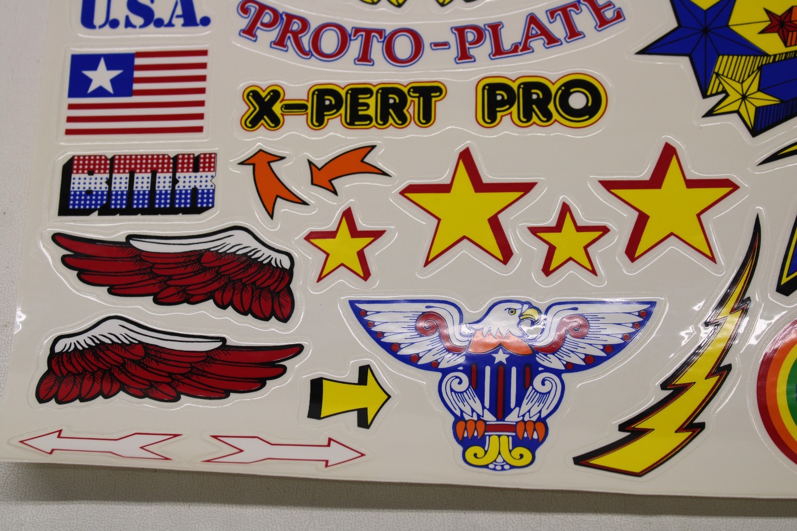 NOS OLD SCHOOL BMX PROTO PLATE STICKER DECAL SHEET LOT OF (20)