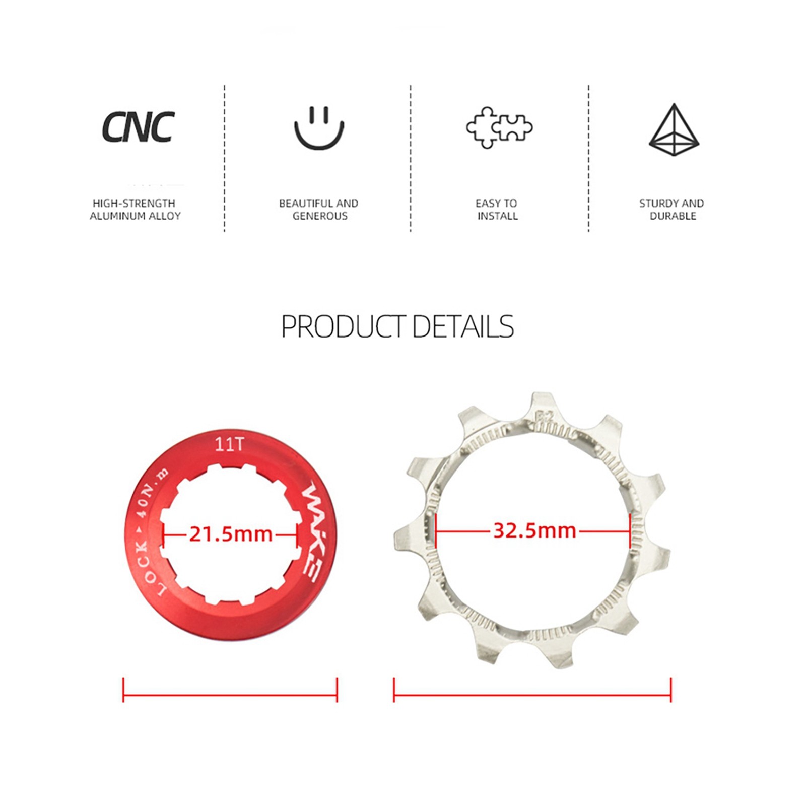 2X Bicycle Cassette Cog MTB Road Bike 8 9 10 11 12 Speed 11T Flywheel Part4173