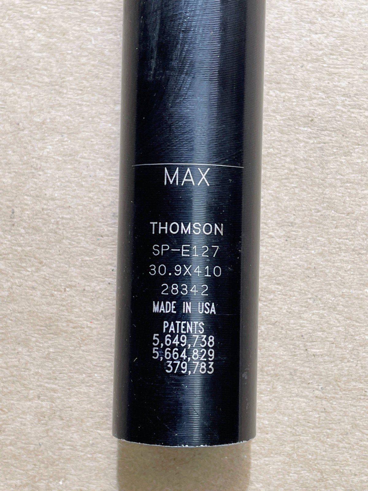 Thomson Elite Straight Seatpost Black SP-E127 30.9 x 410mm (cut to 370mm)