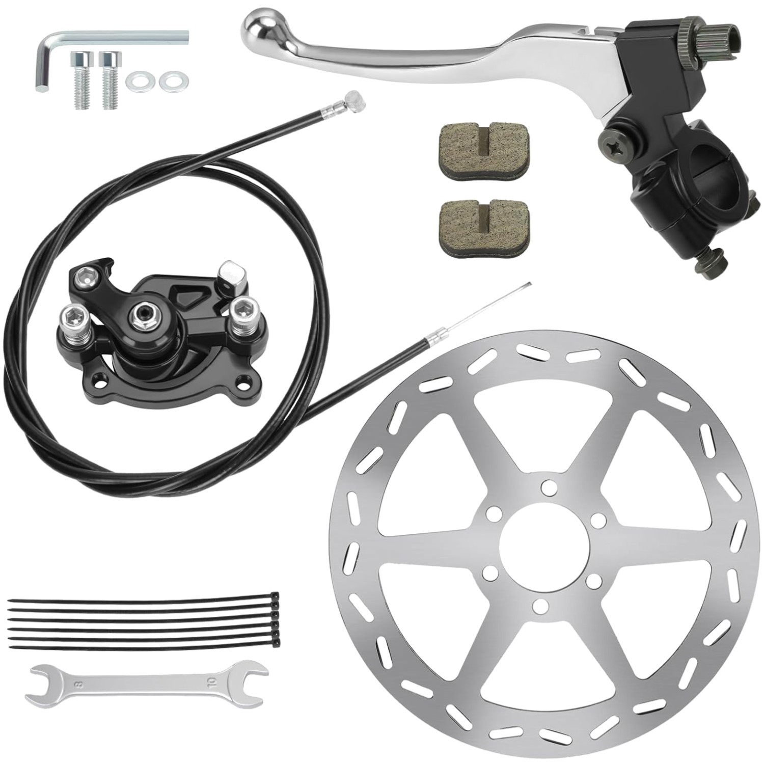 Reliable Mini Bike Brake Lever Kit with 180mm Disc Brake Rotor – Modern Design