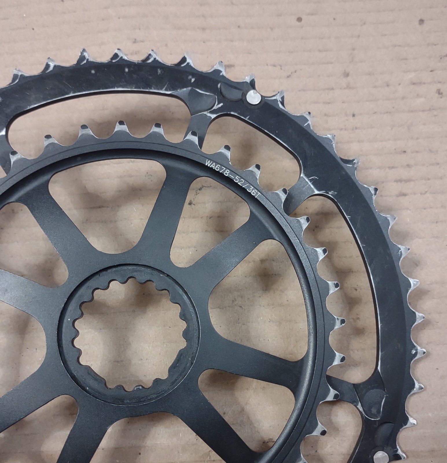 Vintage Bike Cannondale Alloy Spidering Chainring Set 36-52 Tooth