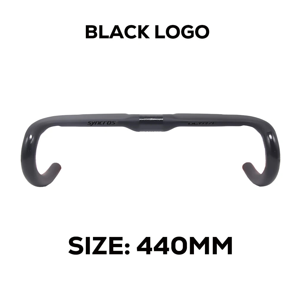 Road Bike Handlebar 380mm/400mm/420mm/440mm Black Matt Fully Internal Routing