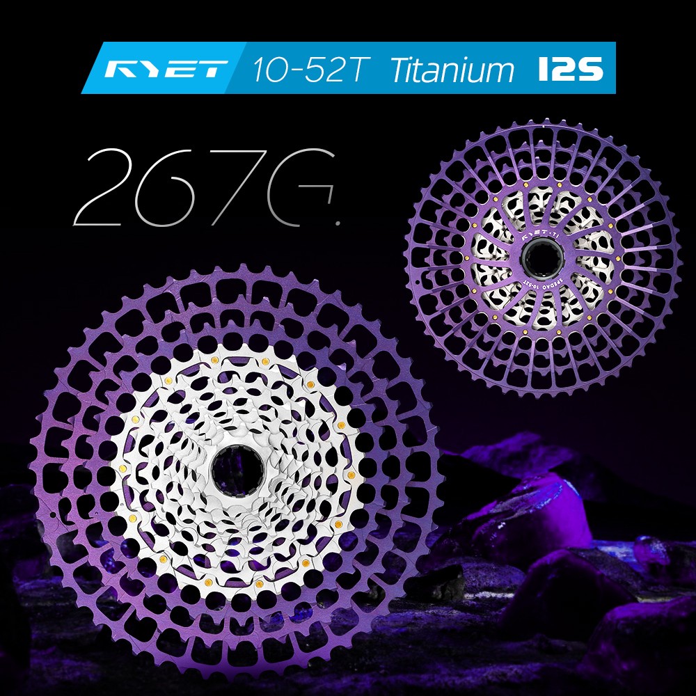 Ultralight RYET 12S MTB Cassette 10-52T Titanium Aluminum CNC