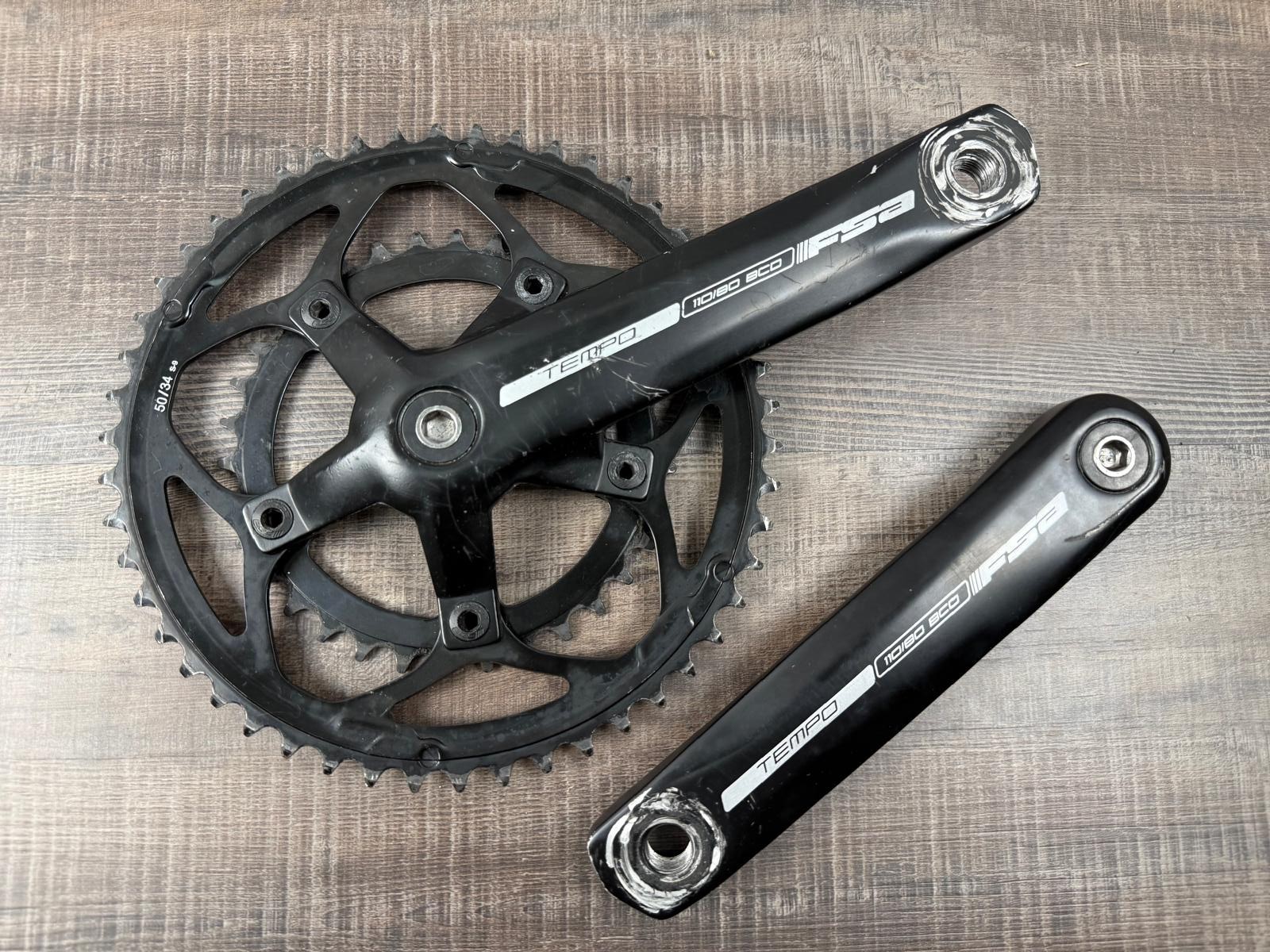 FSA Tempo Crankset Square Taper 50/34 172.5mm