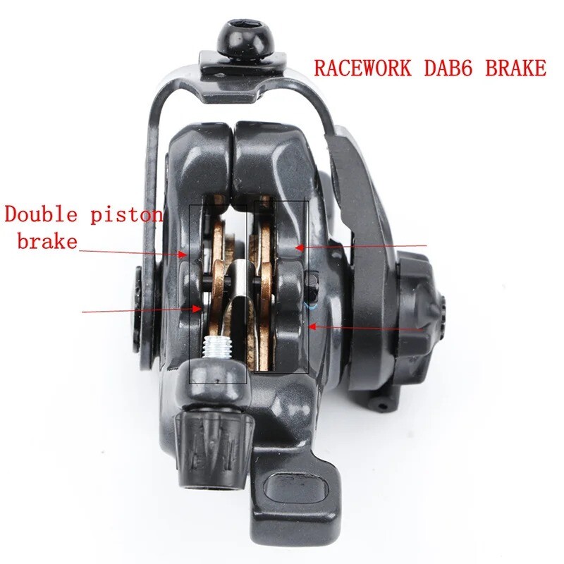 1 Pair Bicycle Brake Caliper Mechanical Disc Caliper MTB Pushe Piston Disc Brake
