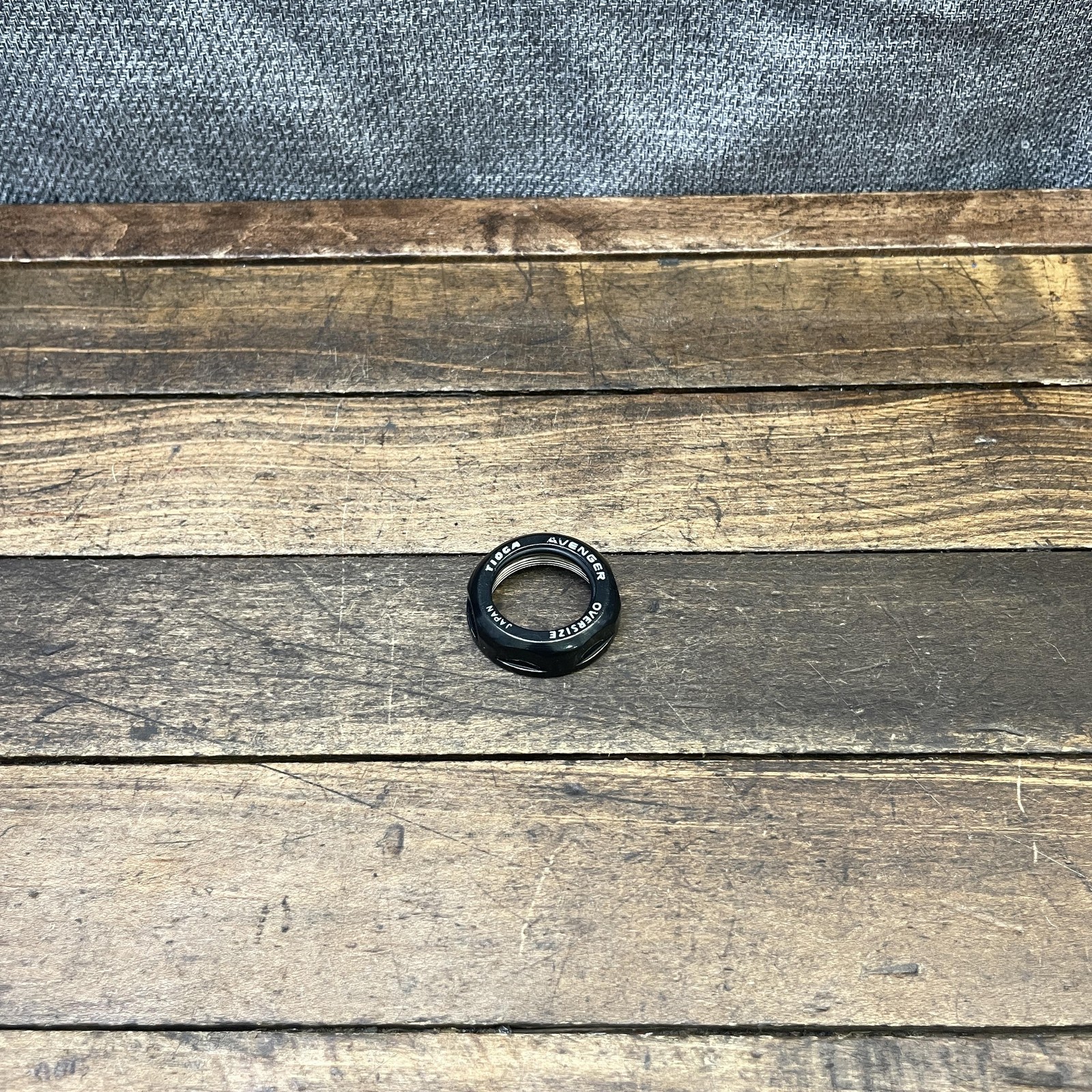 Vintage Tioga Avenger Oversize 1 1/8 Threaded Headset Top Locknut Black NOS
