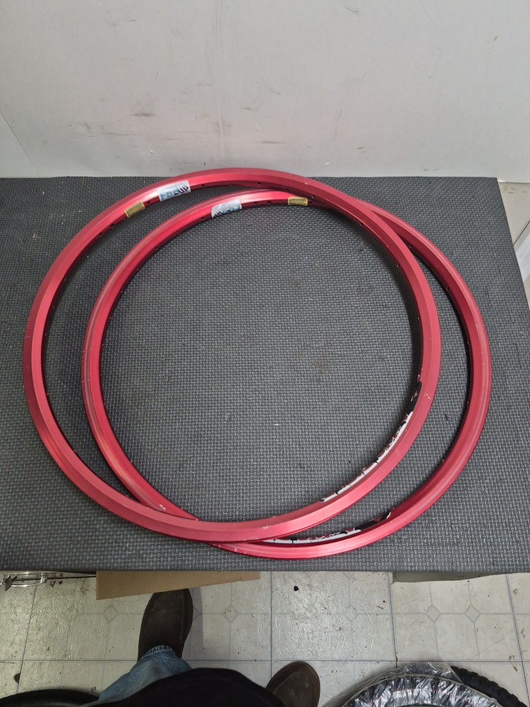 Alienation Ankle Biter 20 Inch 451×14.6mm Red Anodized 36 Hole Rims Pair 2 Used