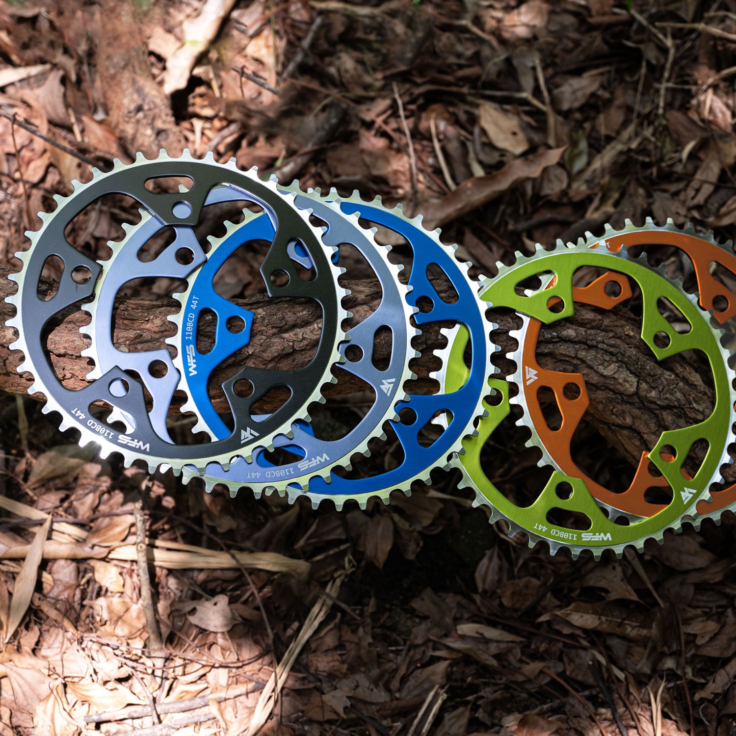 WFS Pulsar Chainring 44T 1/8″ 110mm Old School BMX Single Speed Fixie ,GrayxBlue