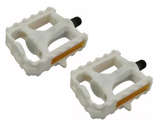 WHITE Bicycle M.T.B Pedals 861 9/16″ BMX Lowrider Mountain Bike Beach Cruiser.