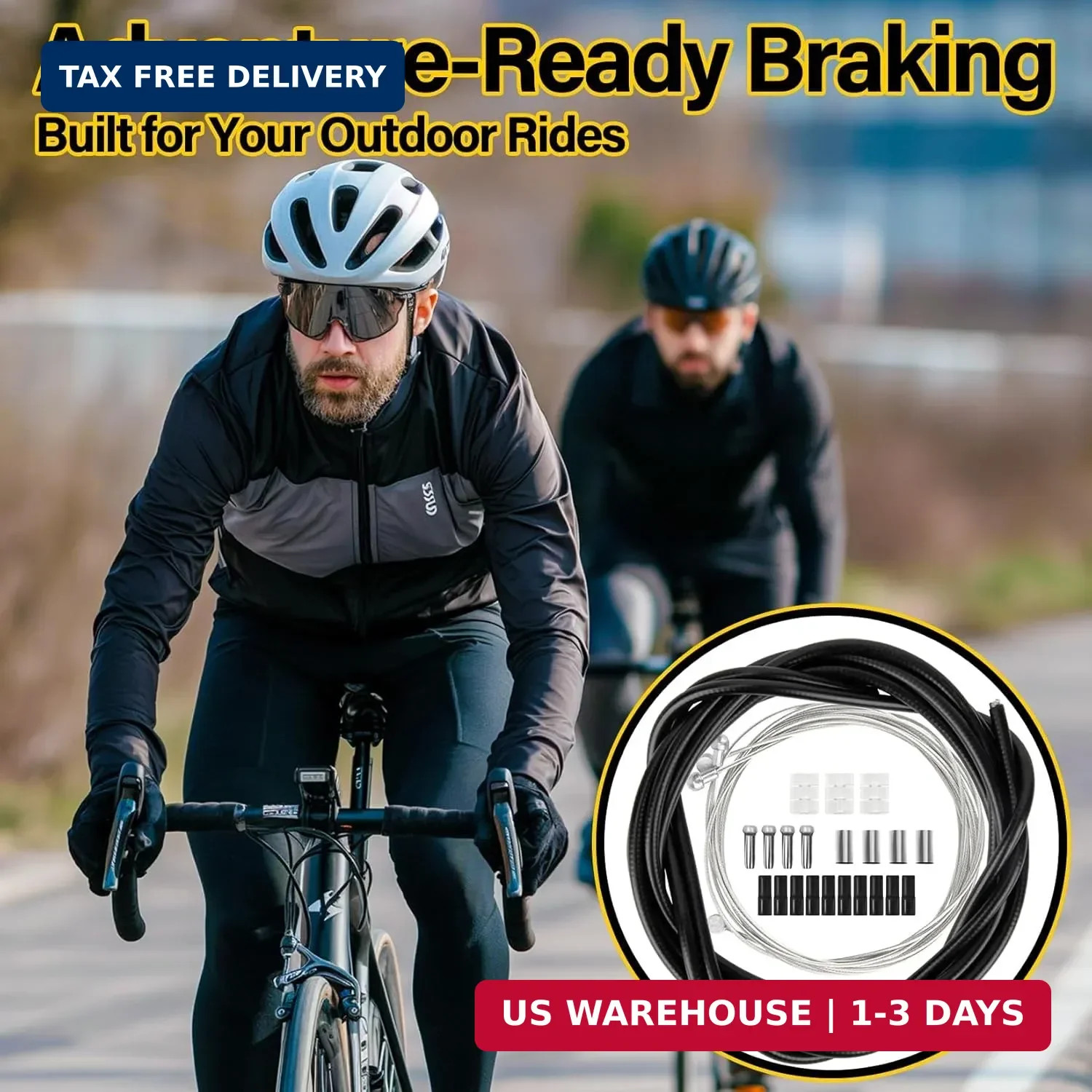RAINFLOW 44PCS Bike Brake Cable Kit – Universal Bike Shifter Cable Housing Bicyc
