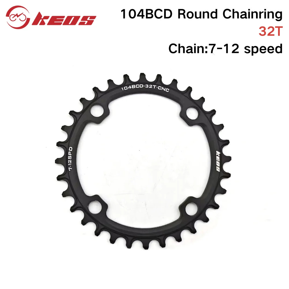 104BCD 1X Narrow Wide Chainring 32T-38T for M370 IXF MTB Road Cranksets