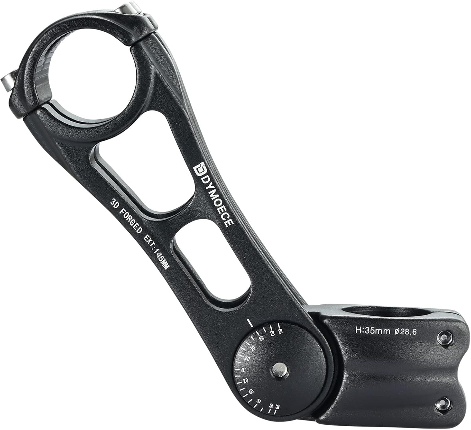 Bike Stem 0-70 Degree 31.8mm Bicycle Stem Extender Riser Adjustable for MTB Moun