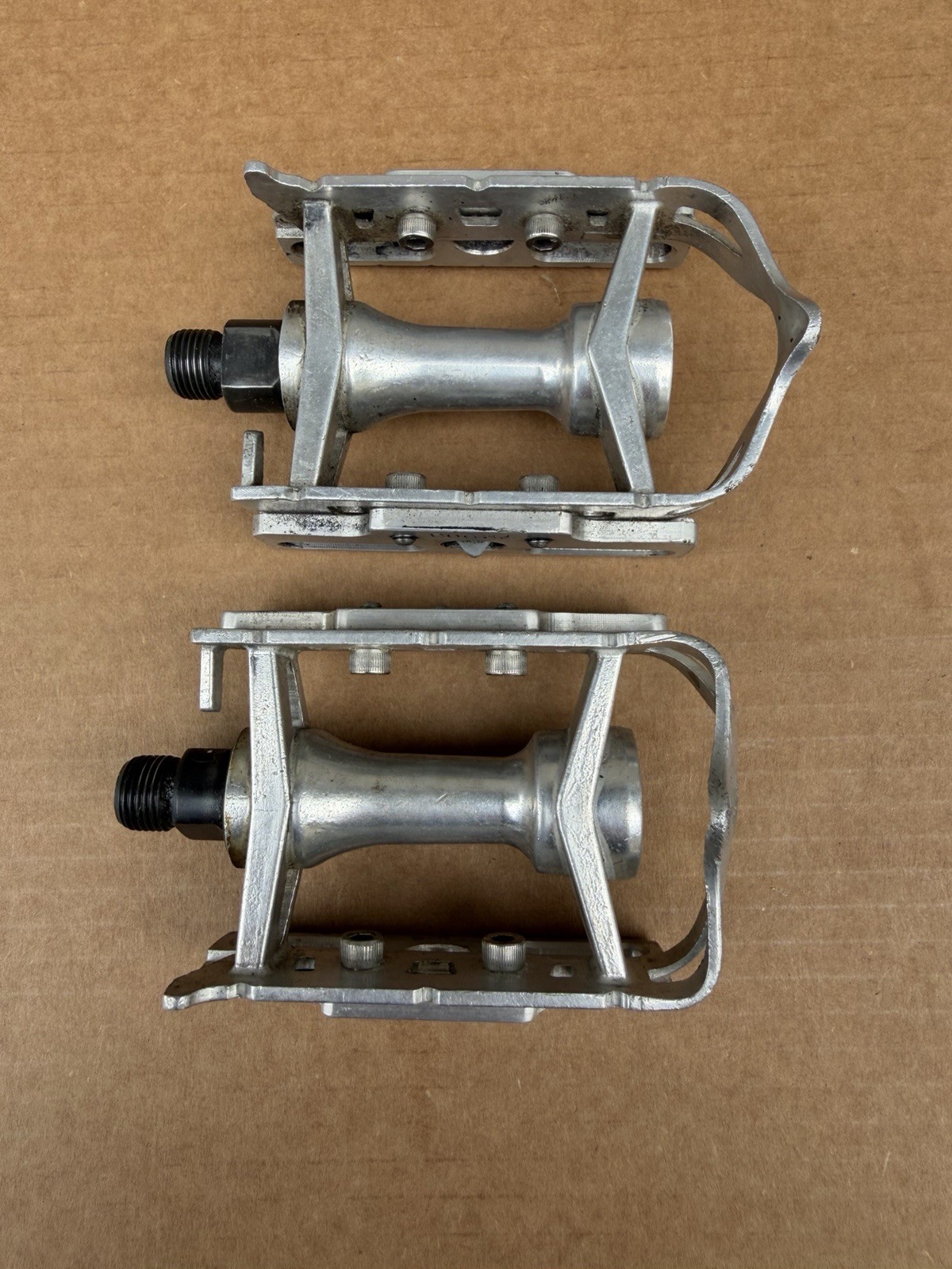 Vintage HTI A19 Bicycle Alloy Pedals With Adapters ( Rare ) 9/16 X 20tpi