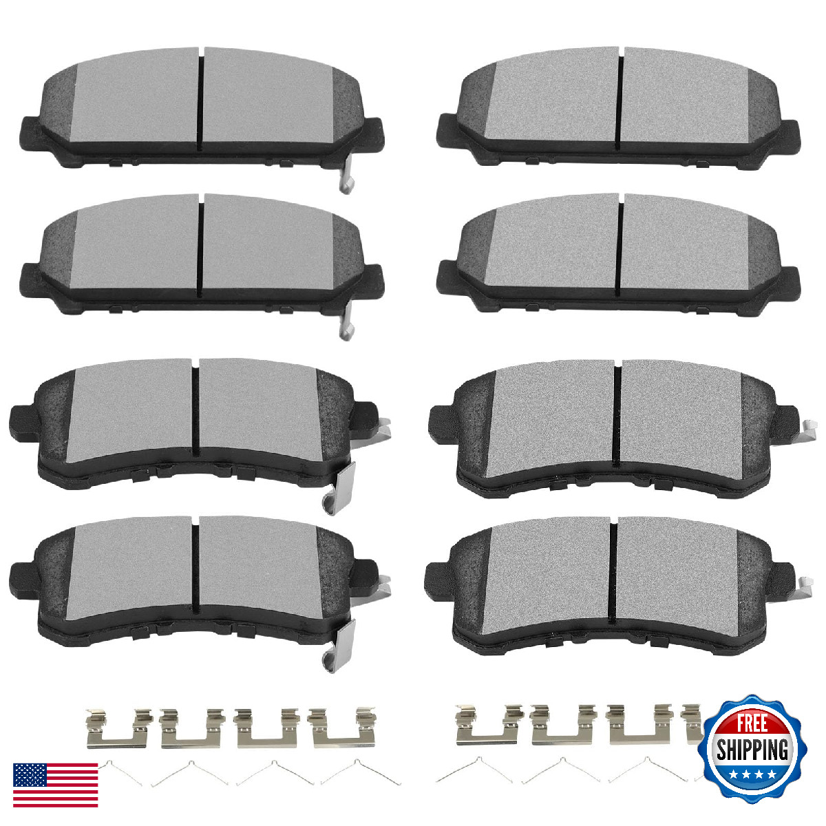 Scitoo D1509 D1510 Ceramic Brake Pads Sets W/Hardware Replacement For Infiniti