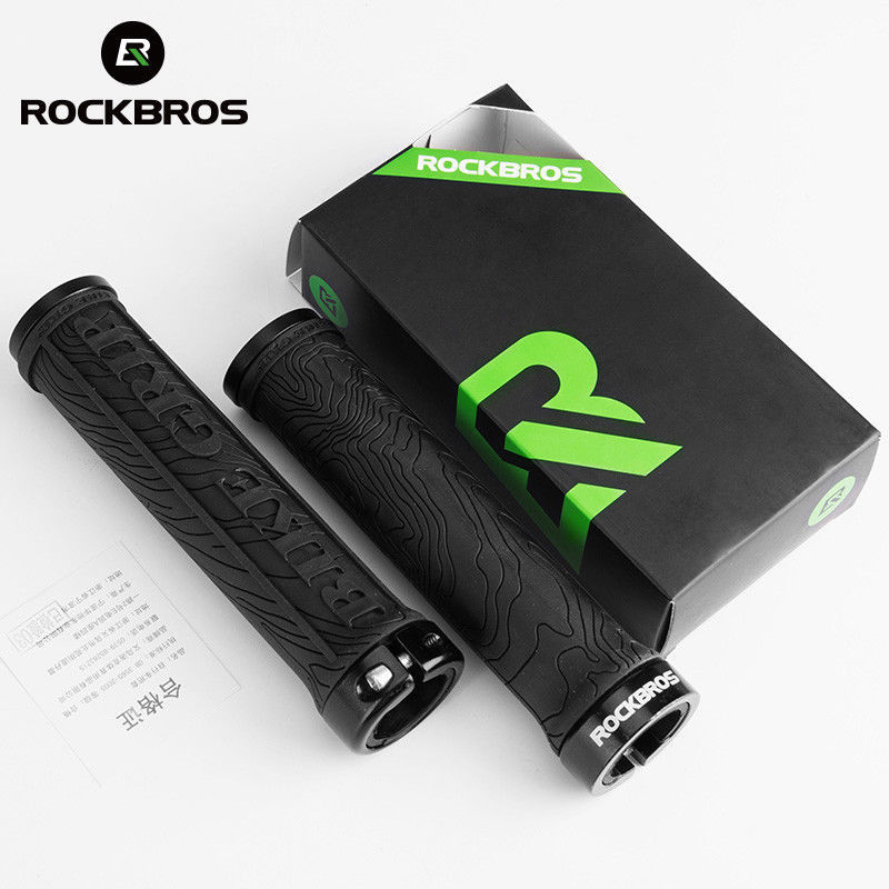 ROCKBROS MTB Bike Grips TPR Rubber Lock-On Non-slip Ultralight Handlebar Grips