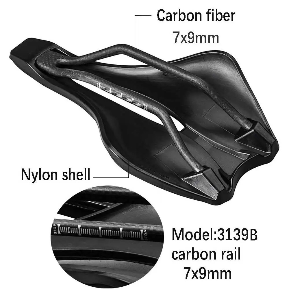 Elitaone Carbon Rail Bike Saddle 130g Lightweight 245x139mm Road MTB Cycling