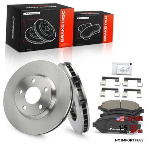 11.93 inch (303mm) Front Brake Rotors and Ceramic Pads Kit | Front Vented