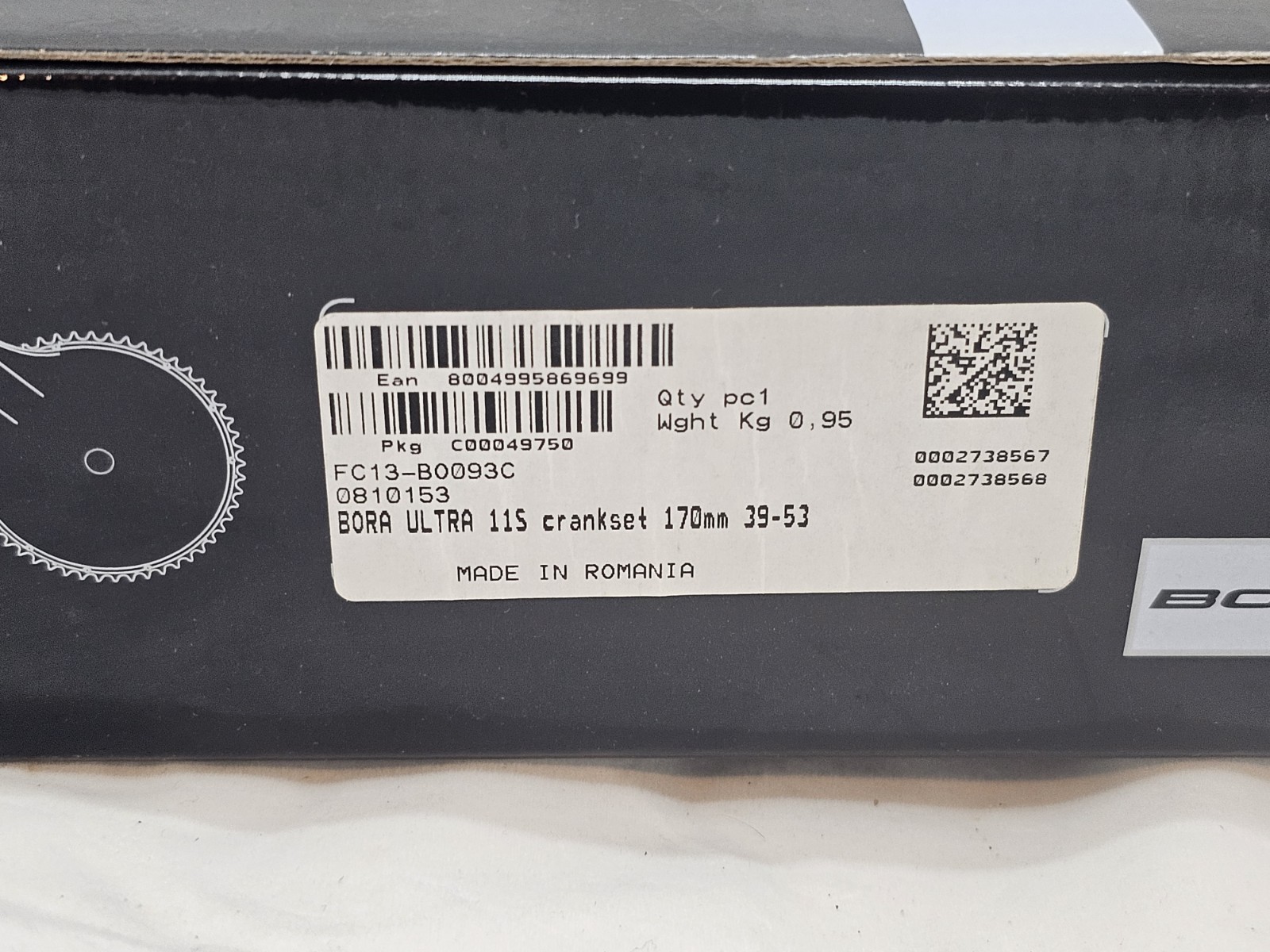 Campagnolo Bora Ultra 11s Crankset 170mm 53/39 NEW Carbon Ultra Torque Titanium