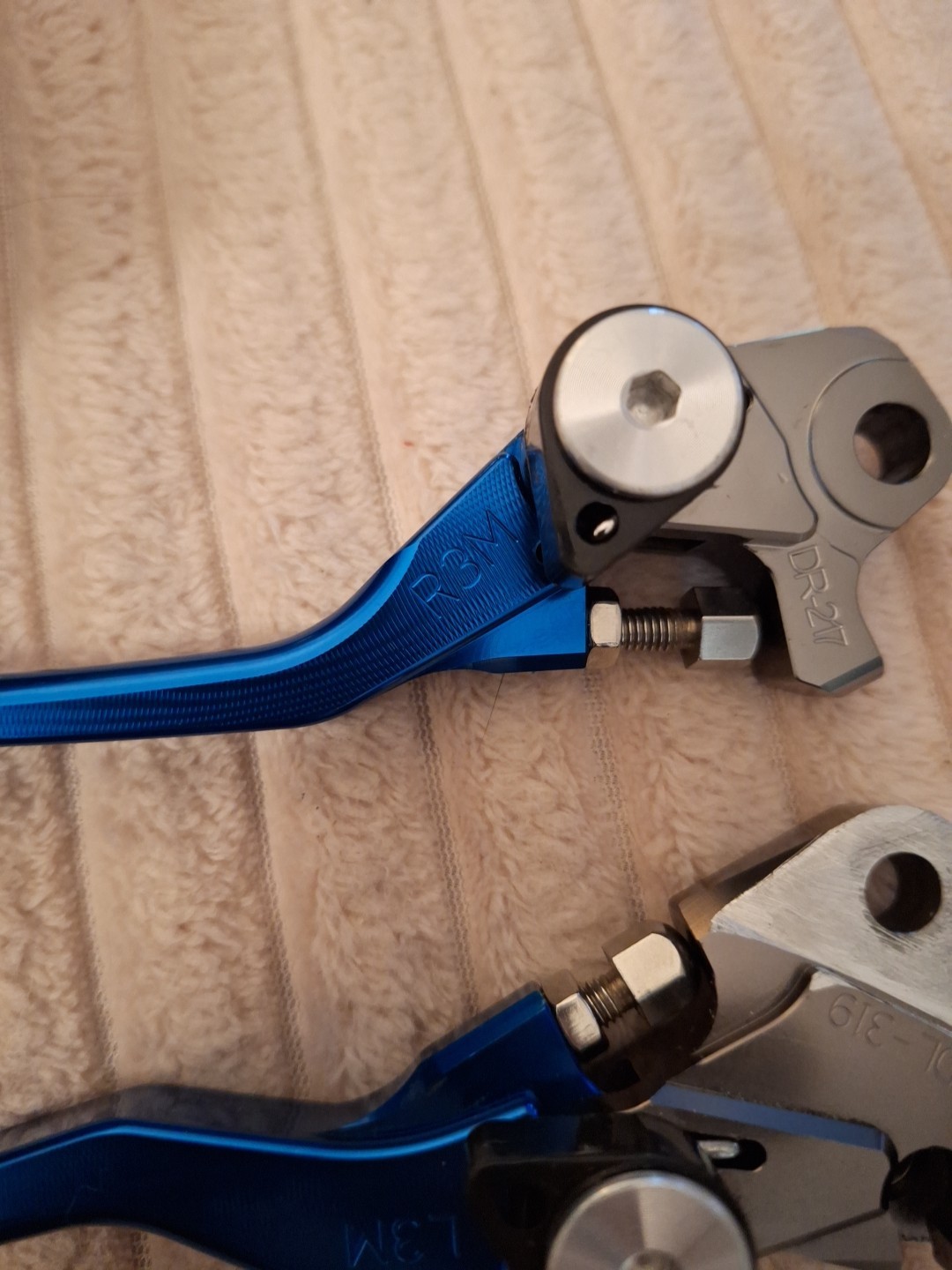 MZS Blue Dirt Bike Brake Clutch Levers Pivot Adjustable CNC DR217 DL319