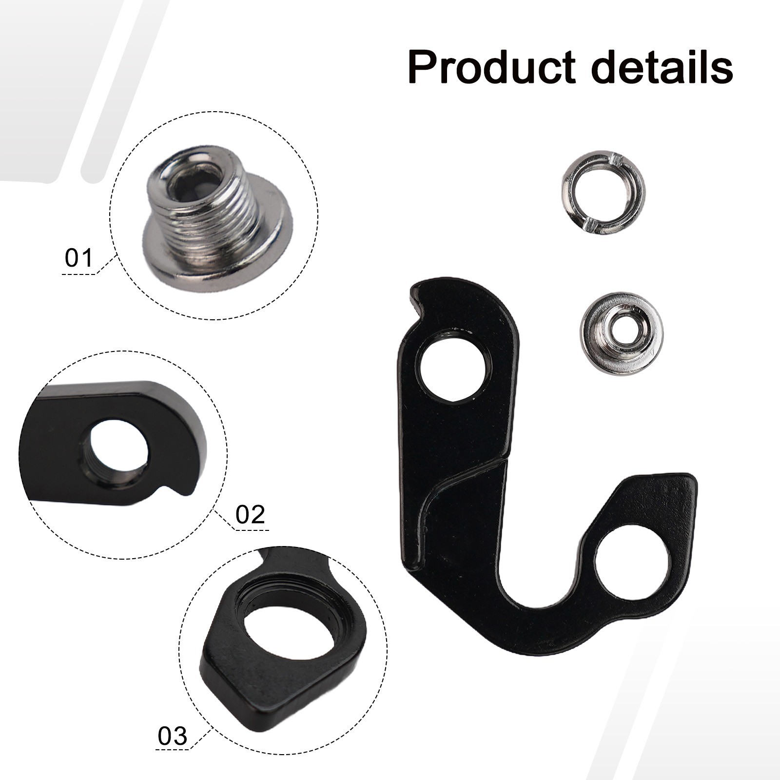 Jet black Aluminum Alloy Rear Derailleur Mech Hanger for Marin Bayview Parts