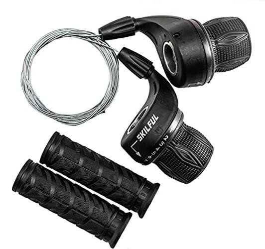 21-Speed Twist Shifter Lever – 3×7 Speed – Black – 3×7 Speed with Grips