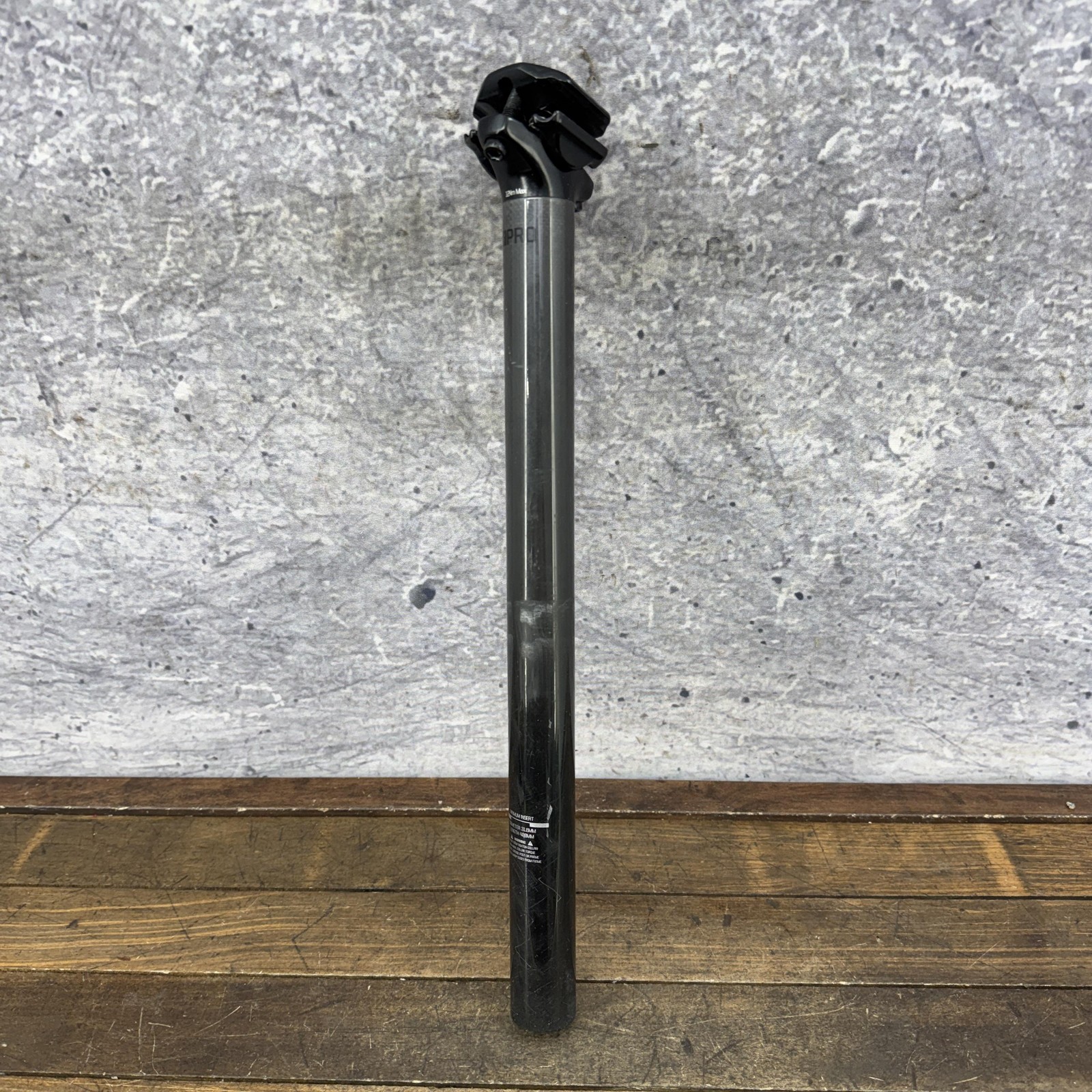 Bontrager PRO Carbon Seatpost 31.6mm X 400mm Black Alloy Head Plain 270g
