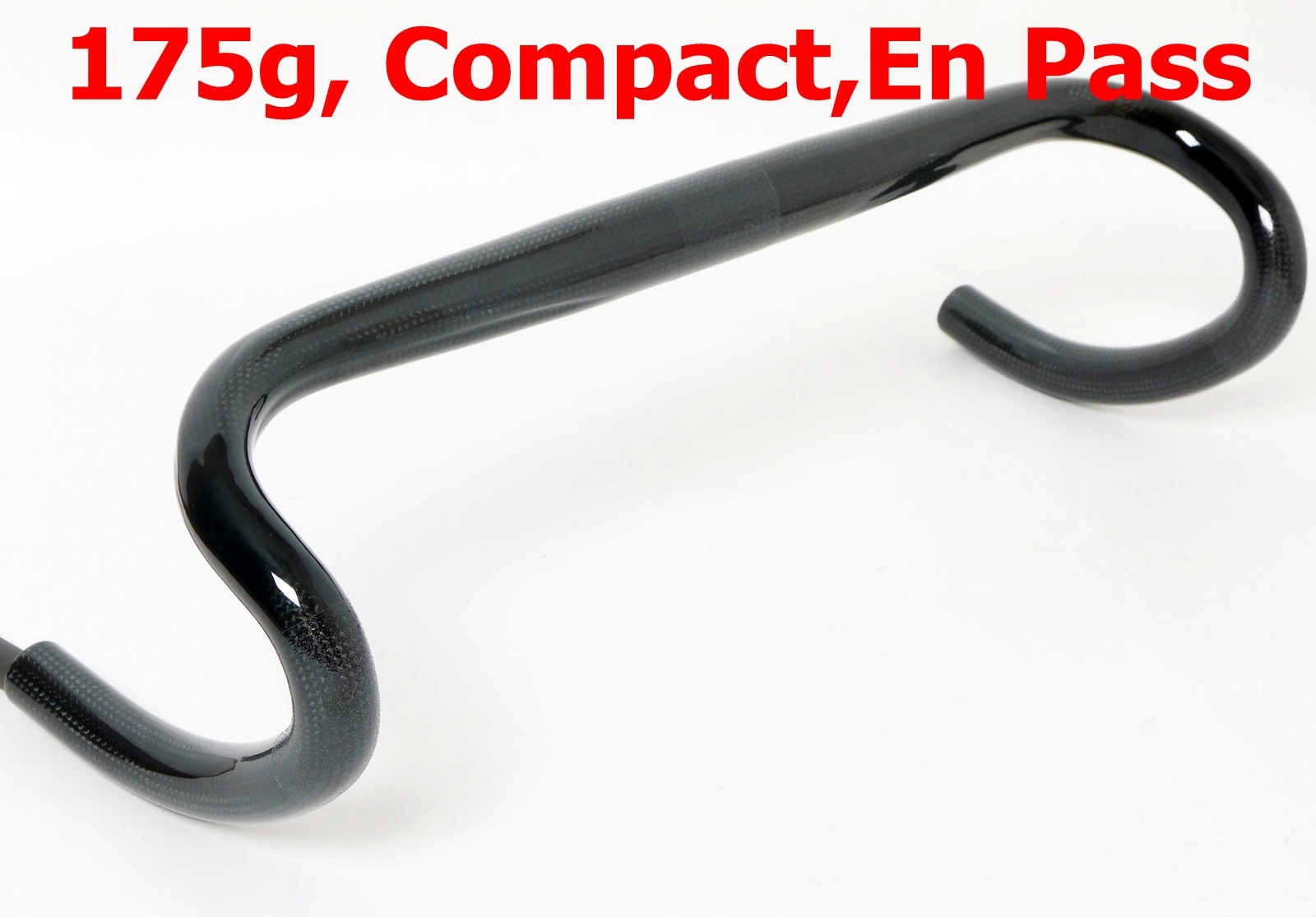 Ultralight 185g,31.8x440mm 3k carbon Compact Road Bike handlebar Black mr-ride