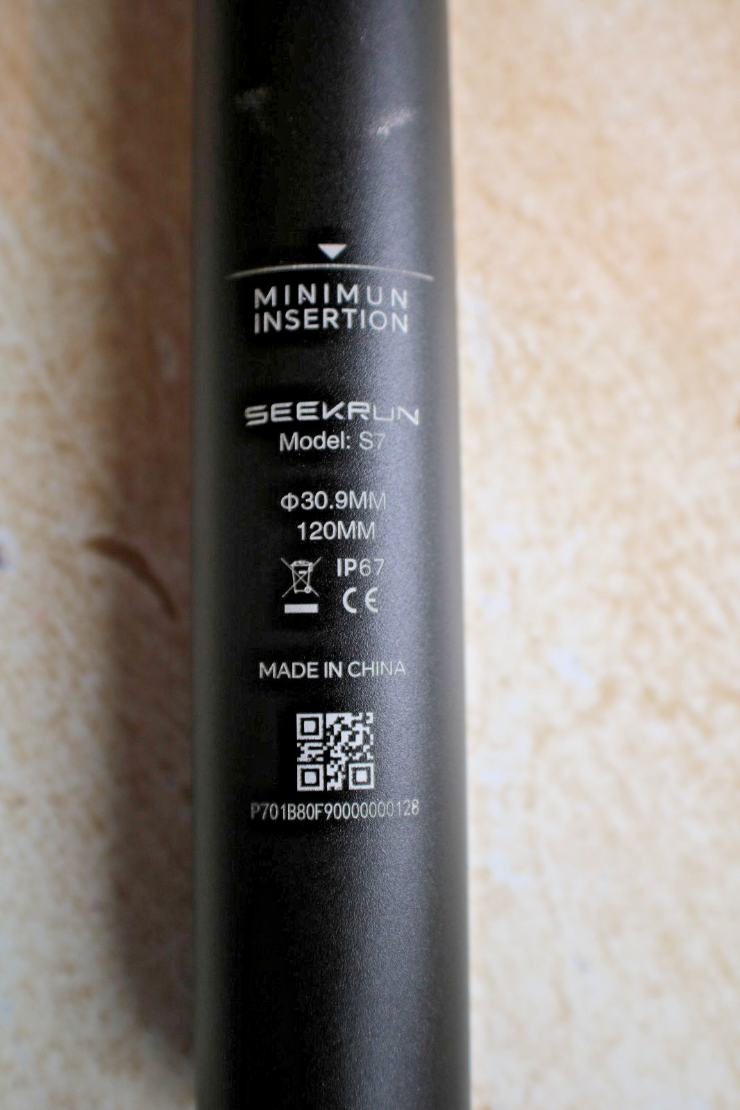 Seekrun S7 – 30.9 – 120mm Wireless Dropper Seatpost -W/Battery -Charger -Remote