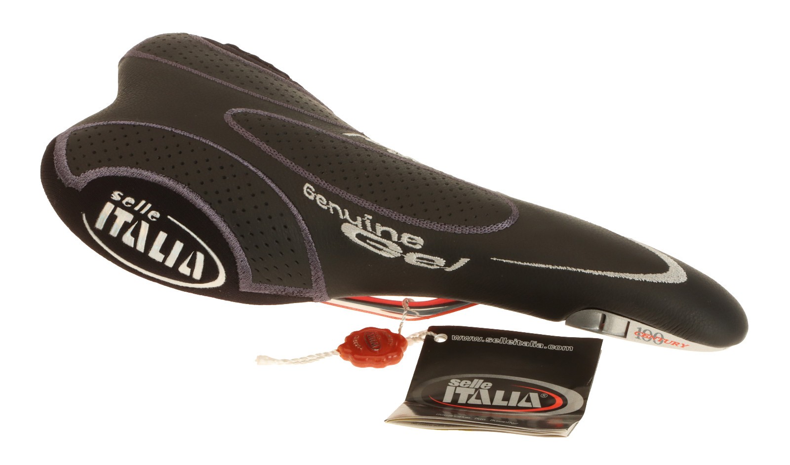 Selle Italia Genuine Gel Century 100 Saddle Forged Rails 7×9 Black NIB NOS NEW