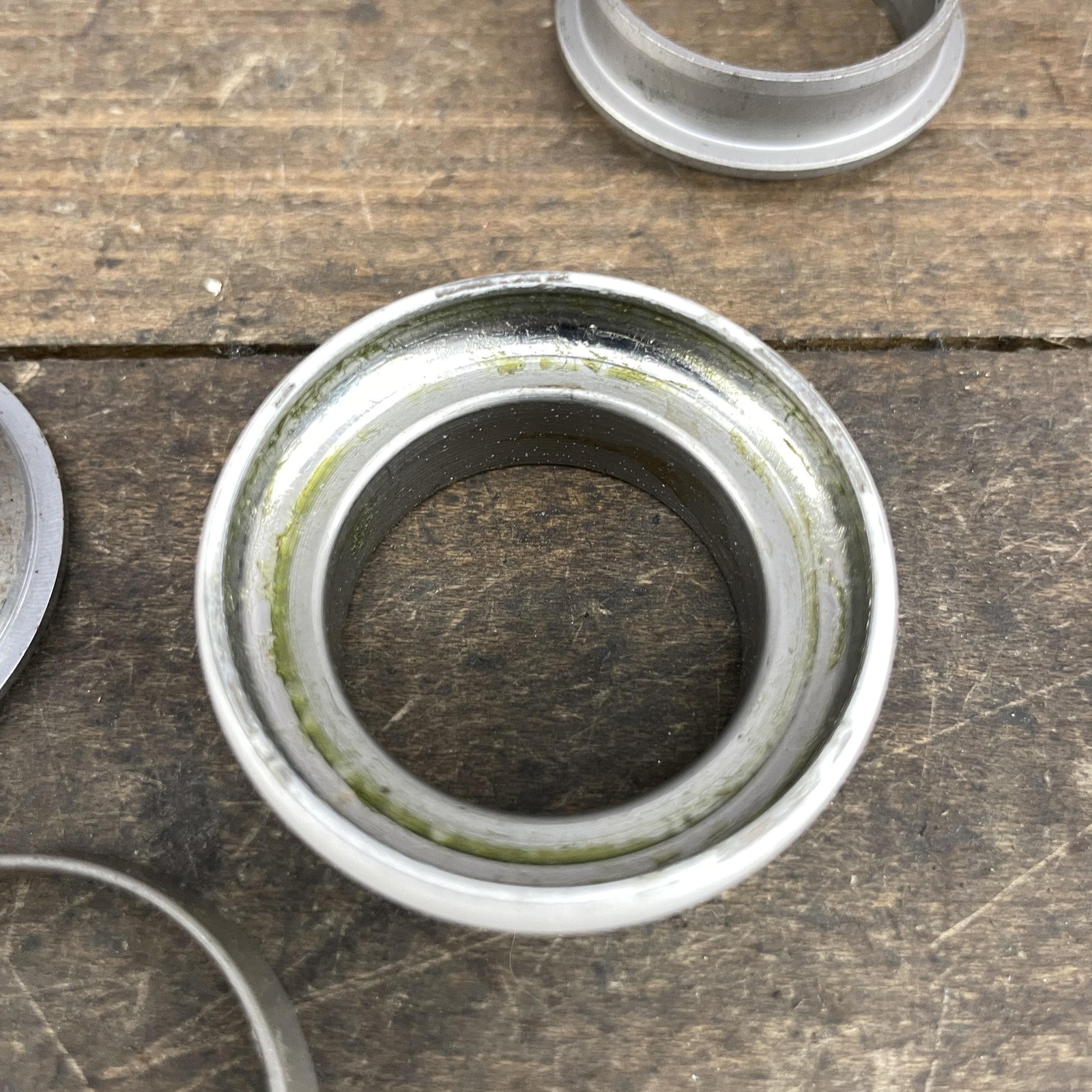 Vintage Shimano Sante 1 inch Threaded Headset PARTS Cover Trim Spacer Cups White