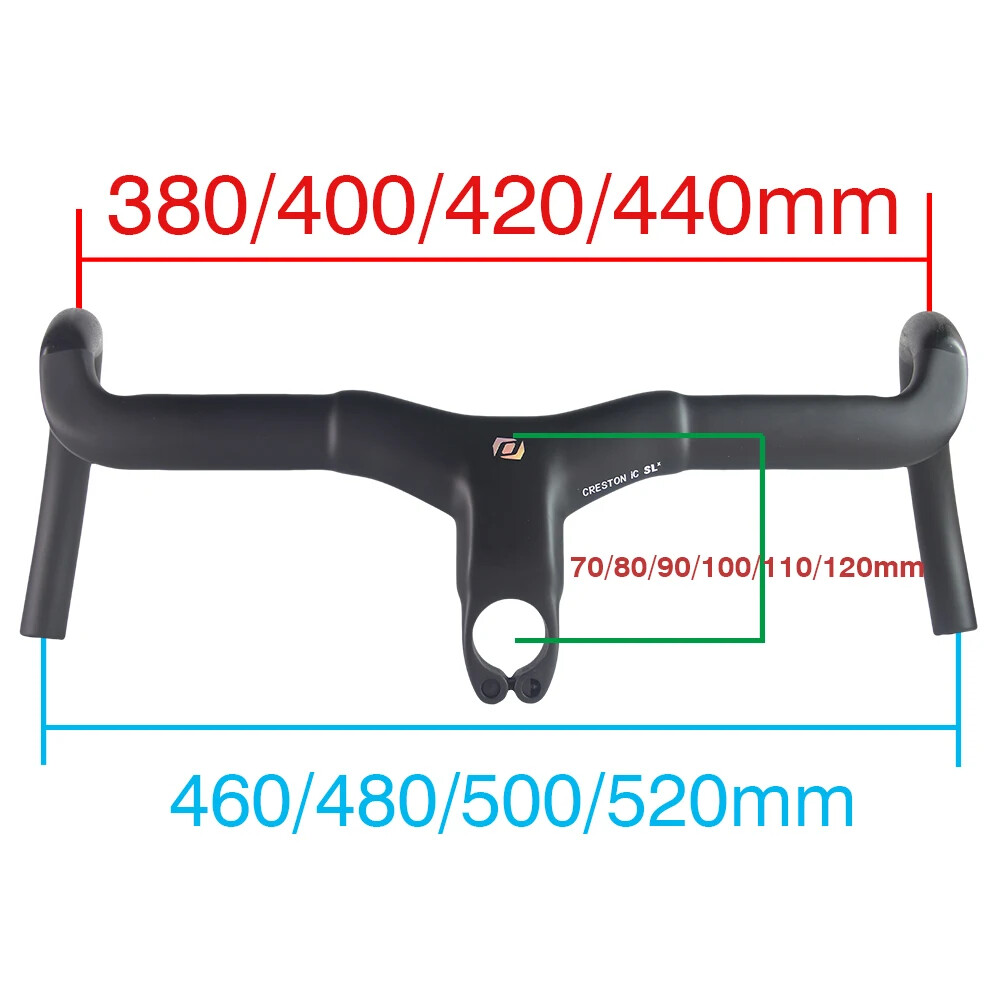 Gravel Integrated Cockpit Drop Bar Internal Cable Routing Bike Carbon Handlebar