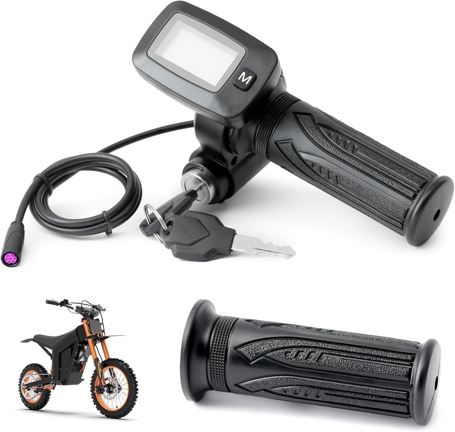 48V Ebike Speedometer Throttle with M Key Replacement for Tuttio Soleil 01