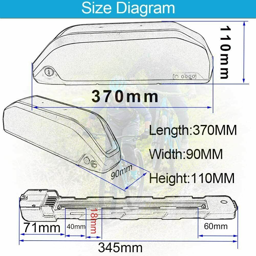 UPP Electric Bicycle Polly Battery 48V 52V 60V 20AH 25Ah Pack for 0-2000W Motor