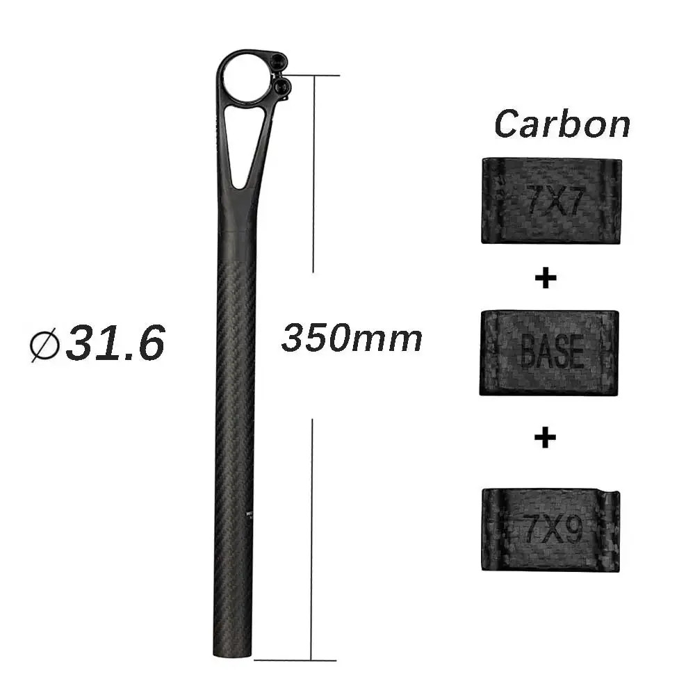 ELITA ONE Carbon Fiber Bike Seatpost 27.2/30.9/31.6mm MTB Road Titanium Screws