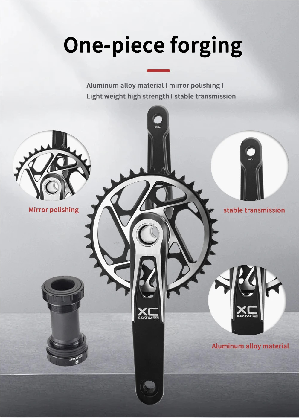 MTB Crankset 170/175mm Direct Mount Crank 0mm Offset 34T 36T 38T 40T Chainring