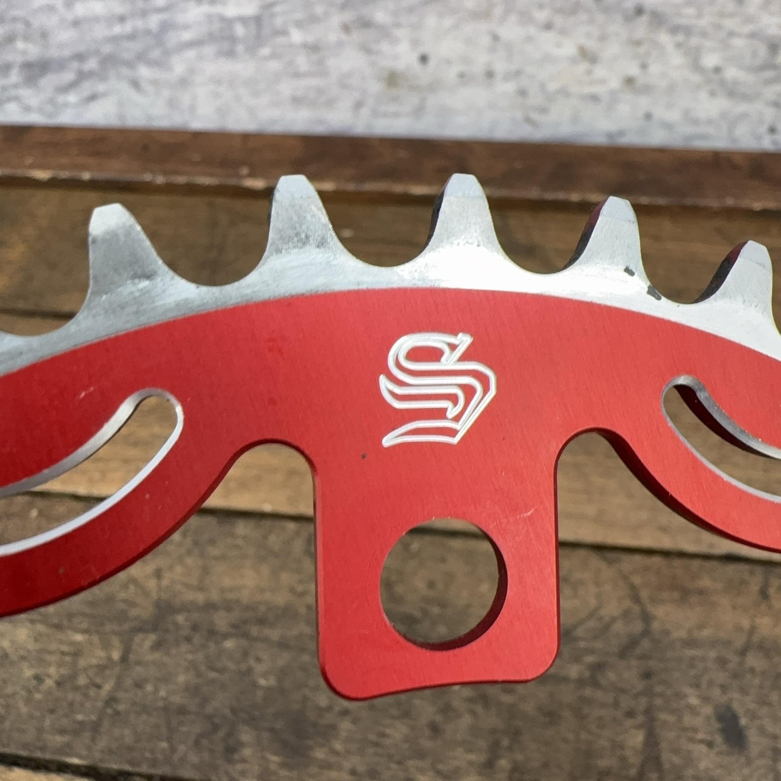 Vintage SNAP BMX 41T Chainring 110 BCD 5-Arm Red Aluminum Bike 41 Tooth