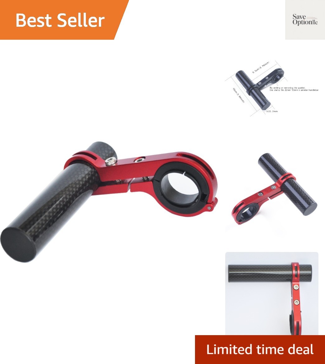 Bike Handlebar Extender Extension Carbon Fiber Bracket Aluminum Alloy Clamp F…