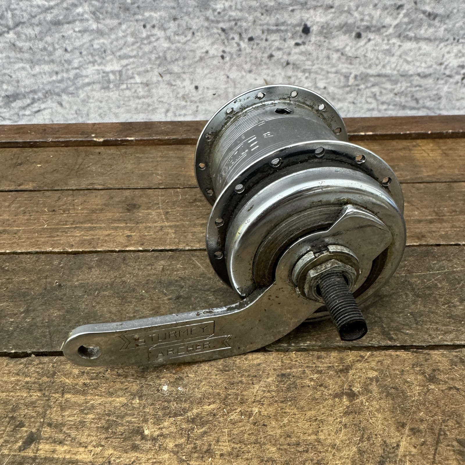 Vintage Sturmey Archer S3C 3 Speed Coaster Brake Rear Hub 28h 28 Bike Bicycle